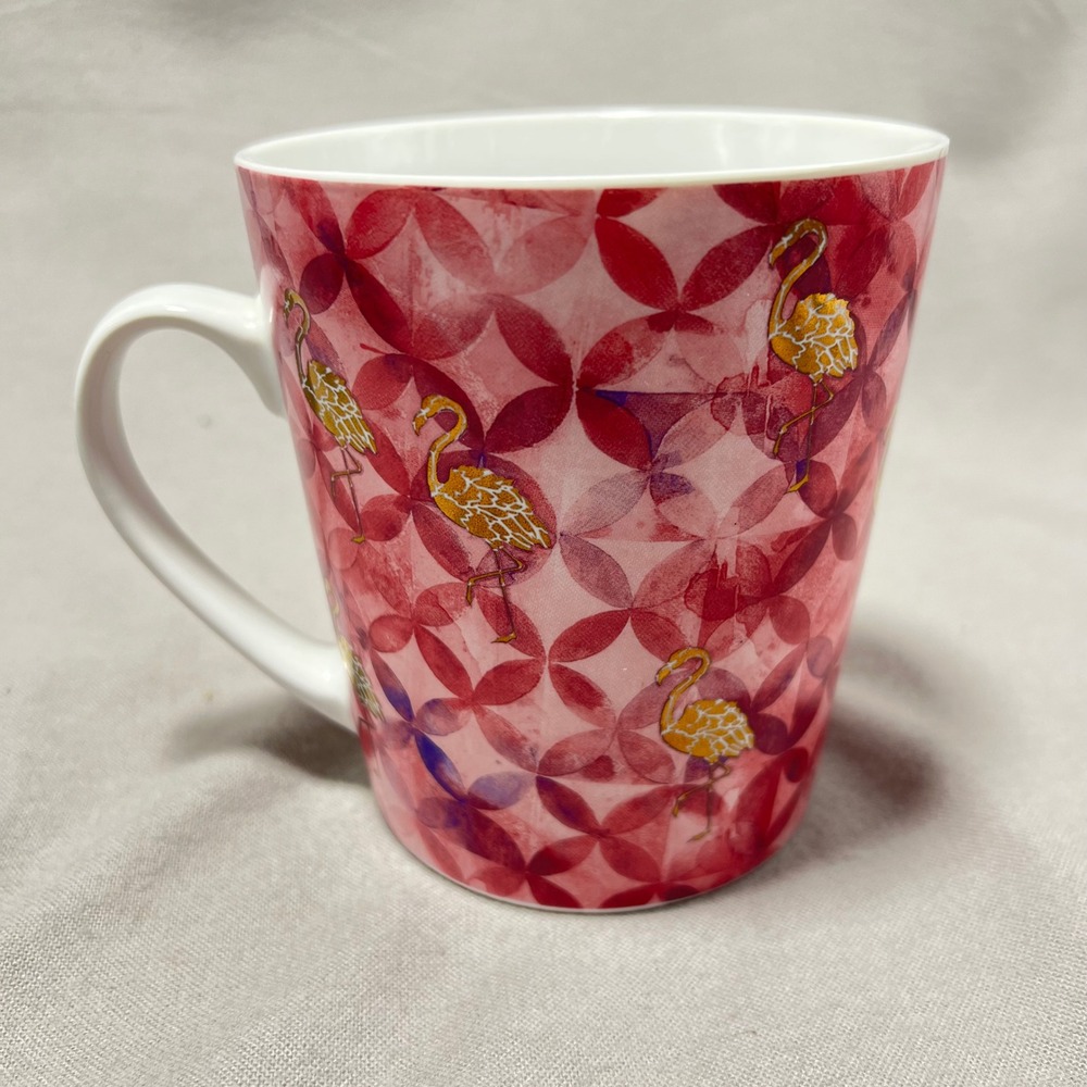 Aura Studio Coffee Mug Pink Floral Flamingo‎ Novelty Tea Cup Drinkware